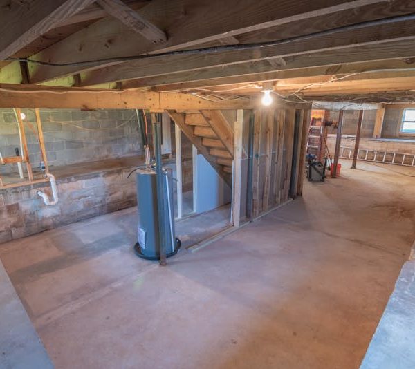 a basement being finished
