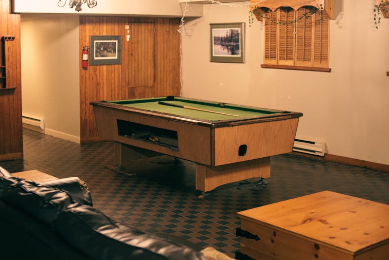 a basement entertainment room